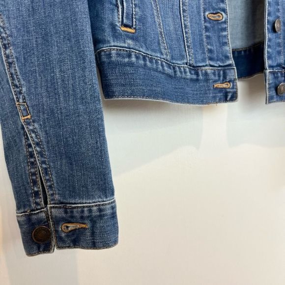 Tommy Hilfiger Women’s XS Blue Denim Jean Trucker Jacket Button Down Cotton - Picture 11 of 11